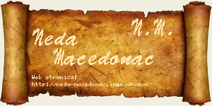 Neda Macedonac vizit kartica